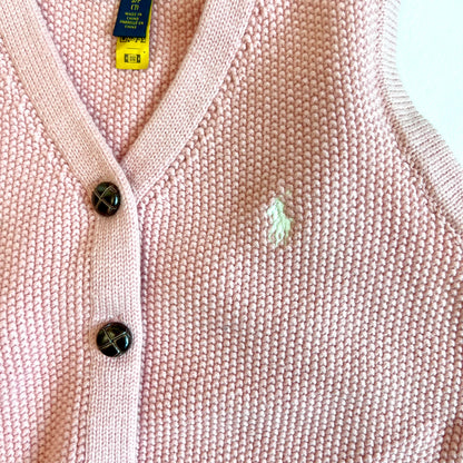 (Pre-loved) Polo Ralph Lauren Pink Cardigan 粉紅色開襟衫 7Y