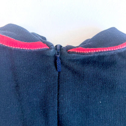 (Pre-loved) Gucci Navy Dress Ribbon Bow 深藍色蝴蝶結短袖連身裙 3Y