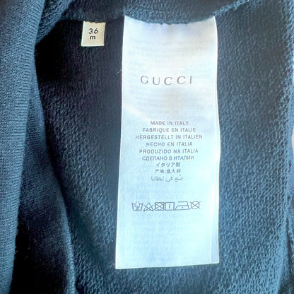 (Pre-loved) Gucci Navy Dress Ribbon Bow 深藍色蝴蝶結短袖連身裙 3Y