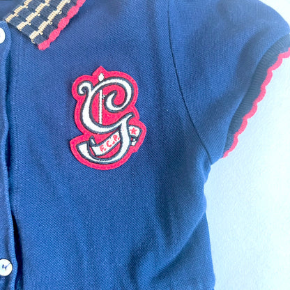 (Pre-loved) Gucci Navy Blue Short Sleeve Polo Dress 深藍色短袖連衣裙 5Y