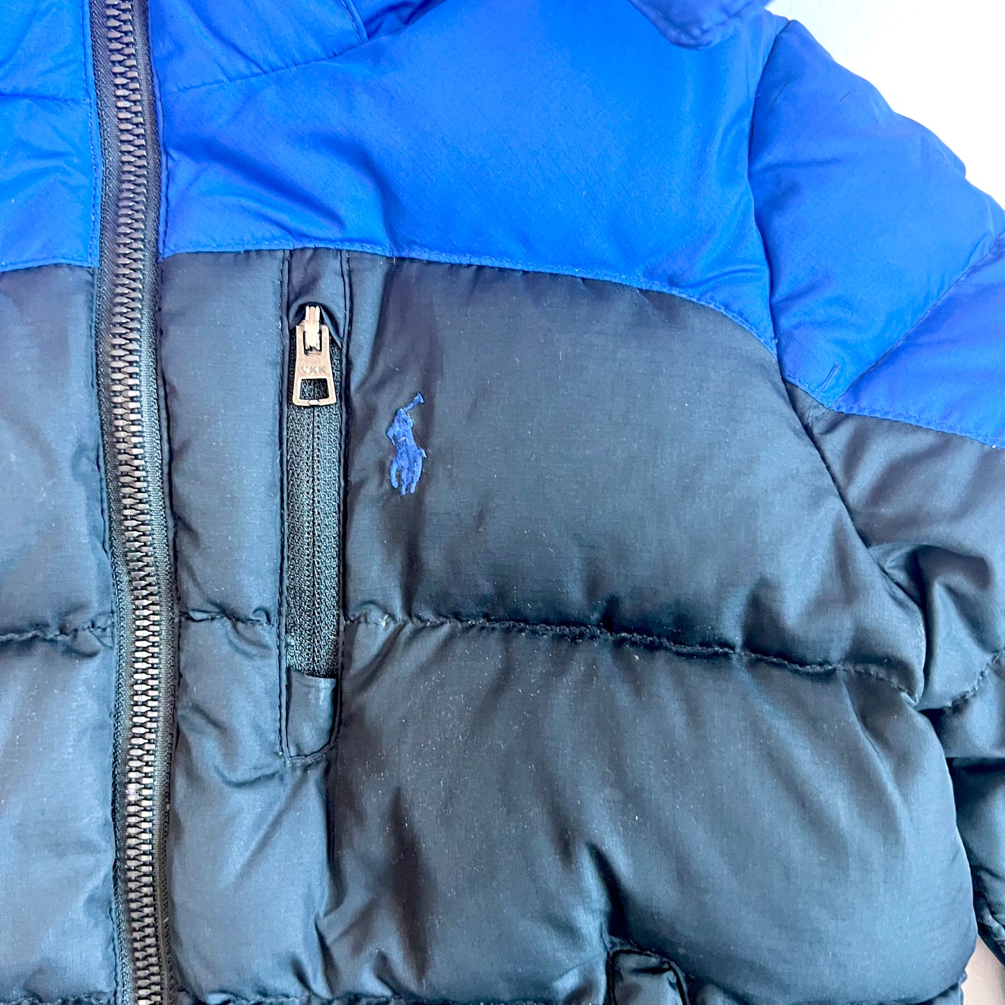 (Pre-loved) Polo Ralph Lauren Hooded Down Jacket 男童黑藍色有帽羽絨外套 4Y