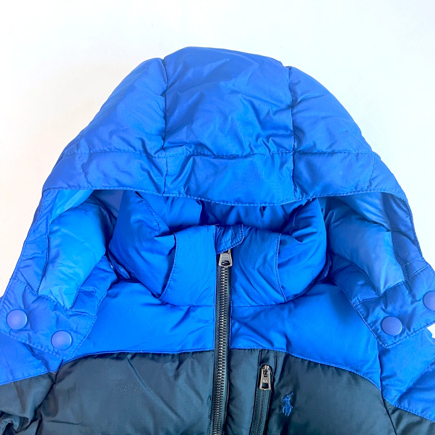 (Pre-loved) Polo Ralph Lauren Hooded Down Jacket 男童黑藍色有帽羽絨外套 4Y