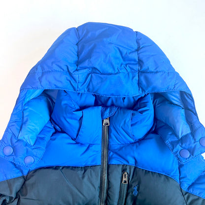(Pre-loved) Polo Ralph Lauren Hooded Down Jacket 男童黑藍色有帽羽絨外套 4Y