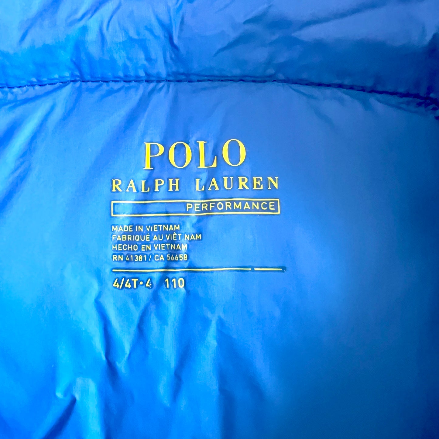 (Pre-loved) Polo Ralph Lauren Hooded Down Jacket 男童黑藍色有帽羽絨外套 4Y