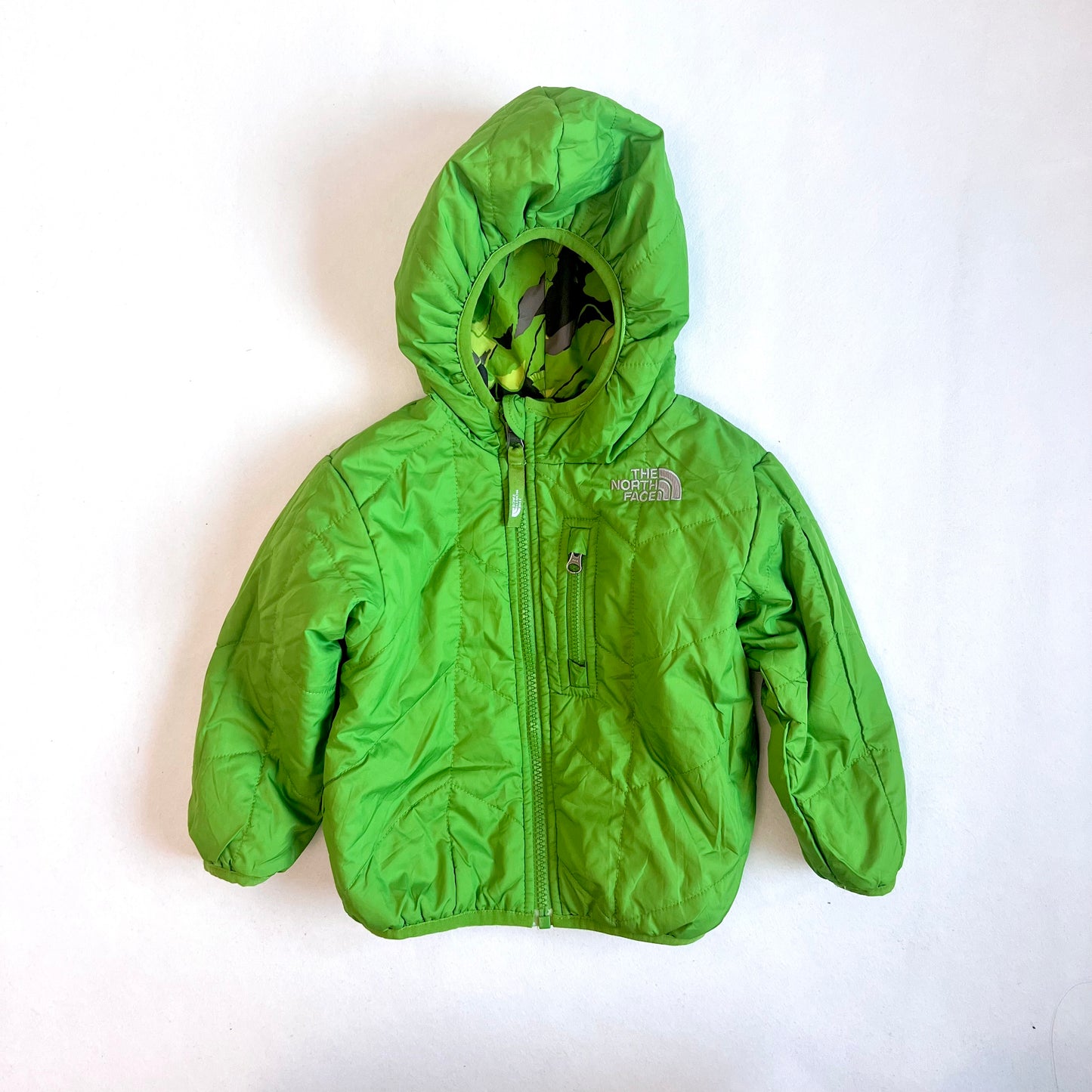 (Pre-loved) The North Face Green 2-sided Down Jacket 雙面連帽外套 18m