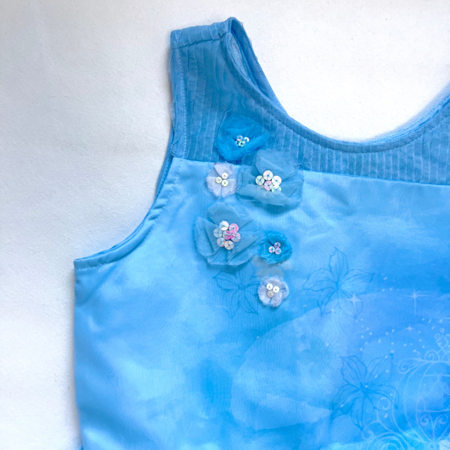 (Pre-loved) Disney Day Dress Cinderella 迪士尼灰姑娘藍色背心公主裙 7/8Y