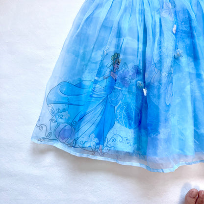 (Pre-loved) Disney Day Dress Cinderella 迪士尼灰姑娘藍色背心公主裙 7/8Y