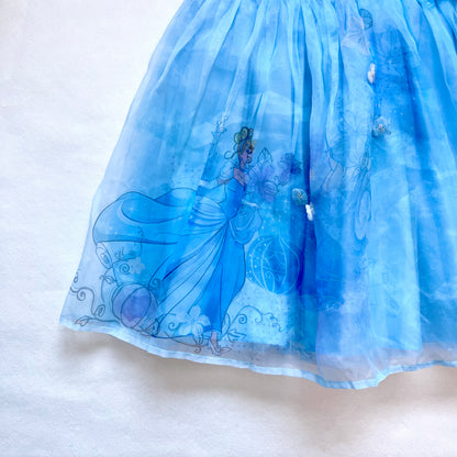 (Pre-loved) Disney Day Dress Cinderella 迪士尼灰姑娘藍色背心公主裙 7/8Y