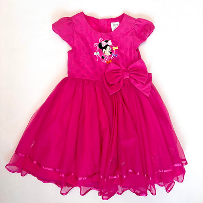 (Pre-loved) Disney Pink Minnie Mouse Day Dress 米妮粉紅色無袖公主裙 5/6Y