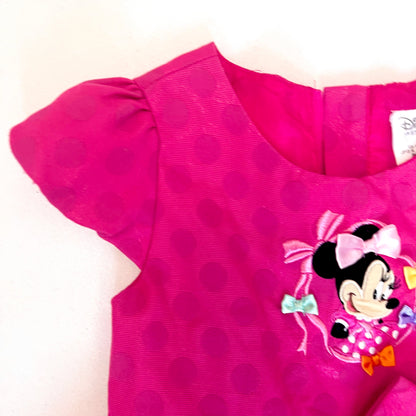 (Pre-loved) Disney Pink Minnie Mouse Day Dress 米妮粉紅色無袖公主裙 5/6Y