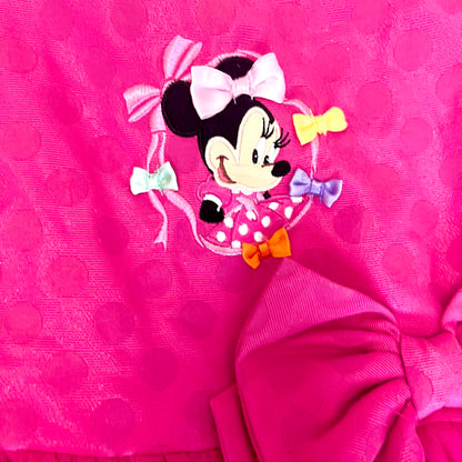 (Pre-loved) Disney Pink Minnie Mouse Day Dress 米妮粉紅色無袖公主裙 5/6Y
