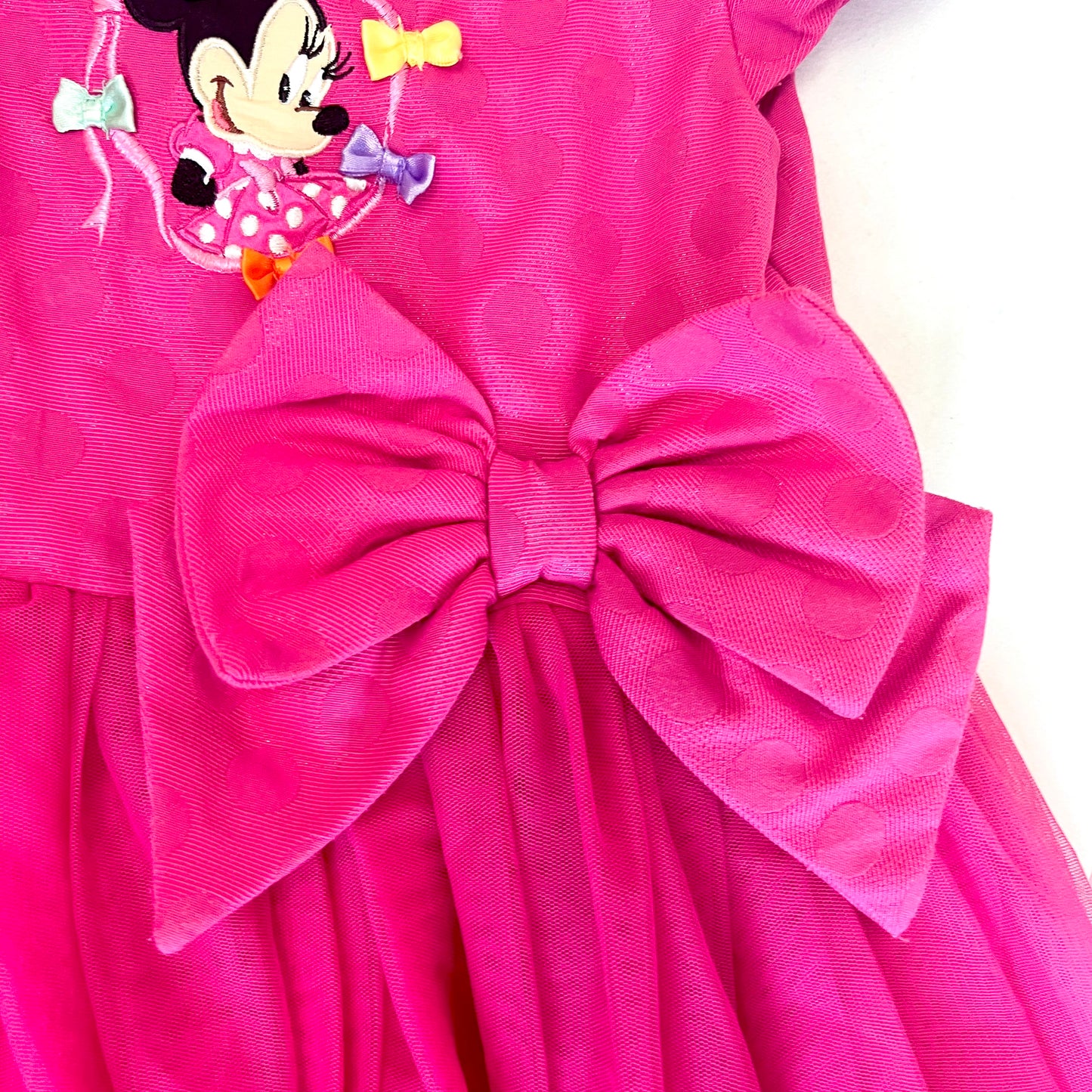 (Pre-loved) Disney Pink Minnie Mouse Day Dress 米妮粉紅色無袖公主裙 5/6Y