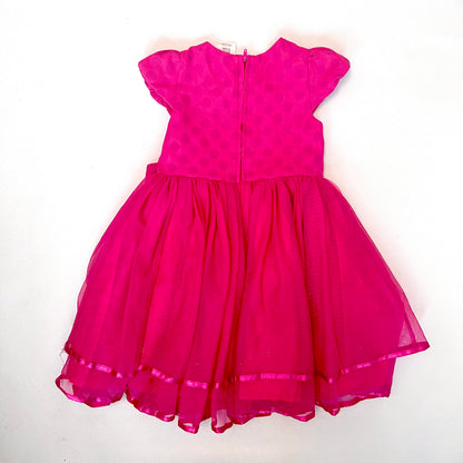 (Pre-loved) Disney Pink Minnie Mouse Day Dress 米妮粉紅色無袖公主裙 5/6Y