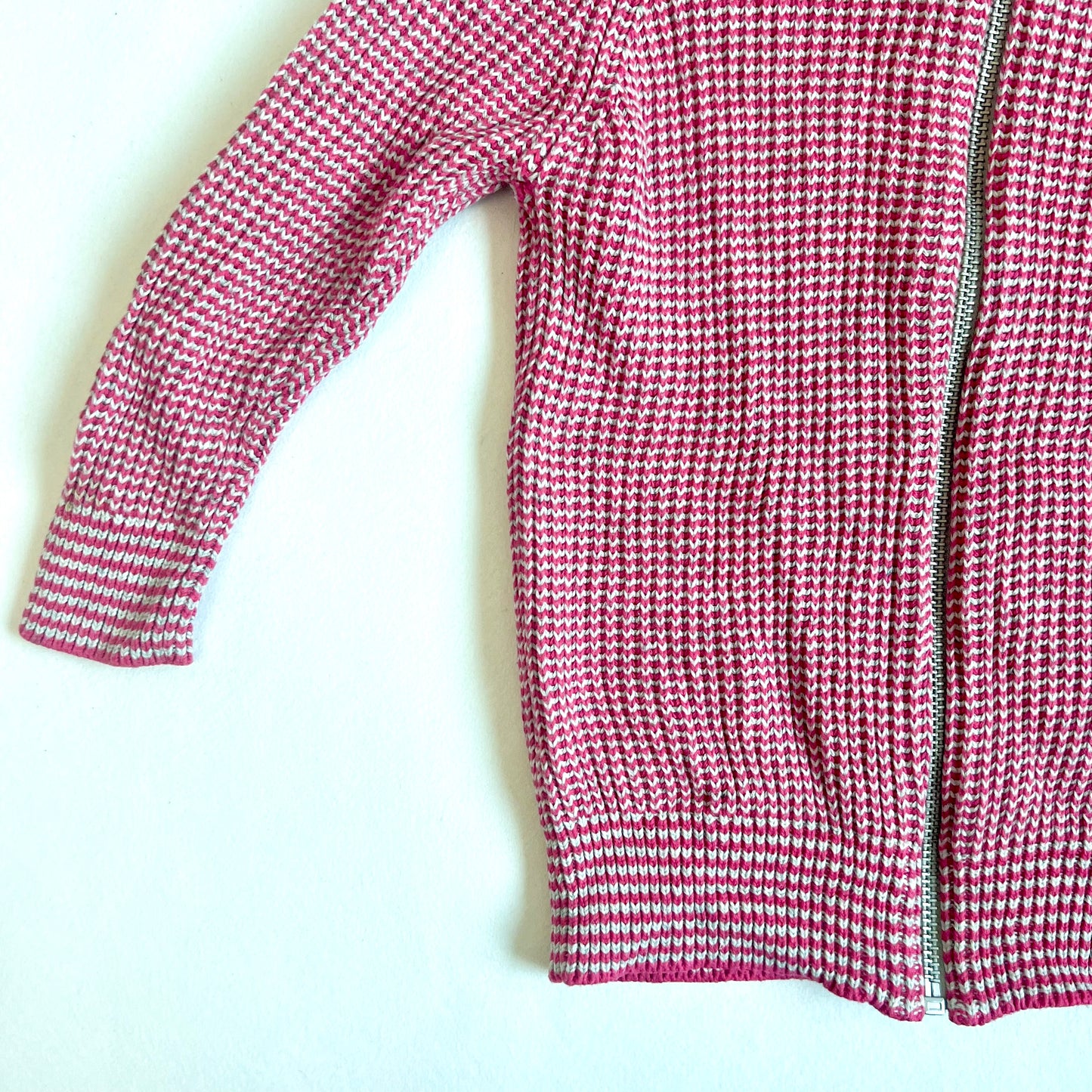 (Pre-loved) Seed Knit  Red Zip-up Jacket 紅色長袖拉鏈上衣 3-4Y