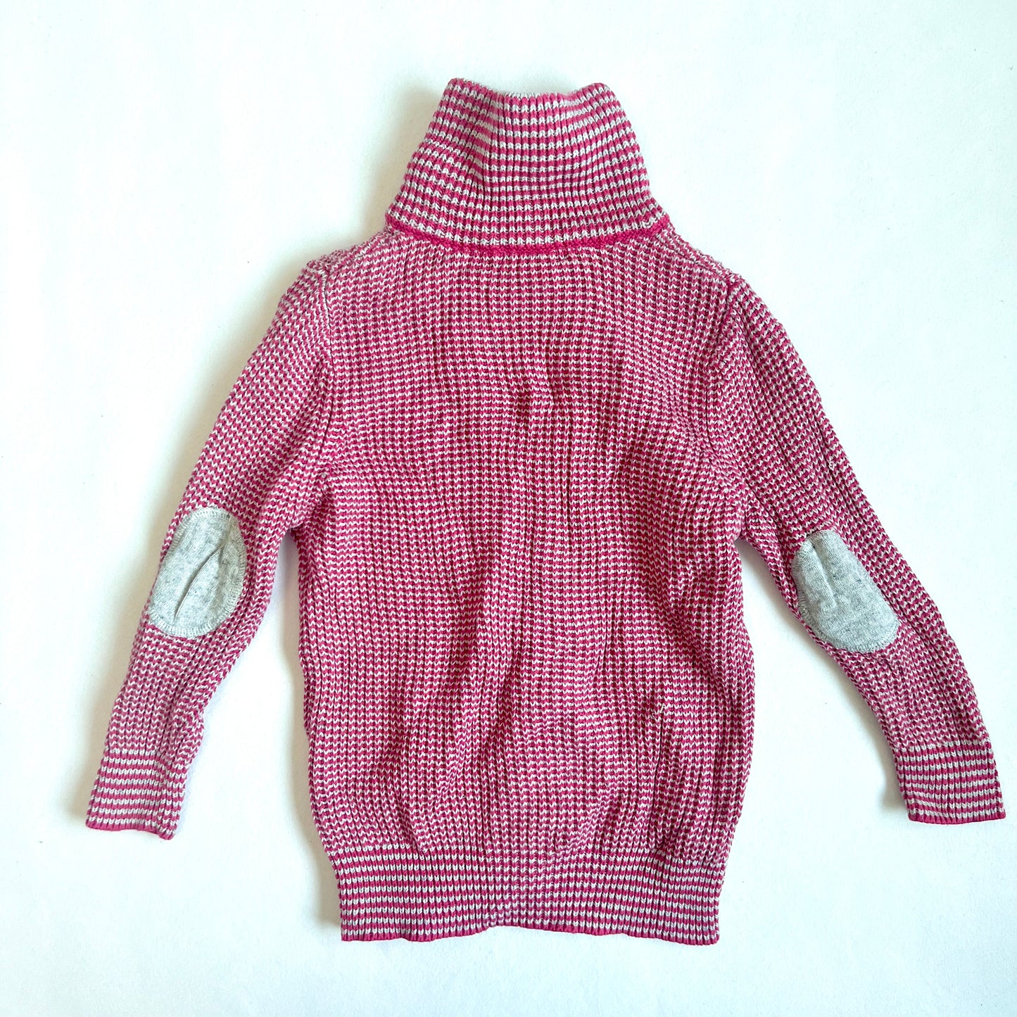(Pre-loved) Seed Knit  Red Zip-up Jacket 紅色長袖拉鏈上衣 3-4Y