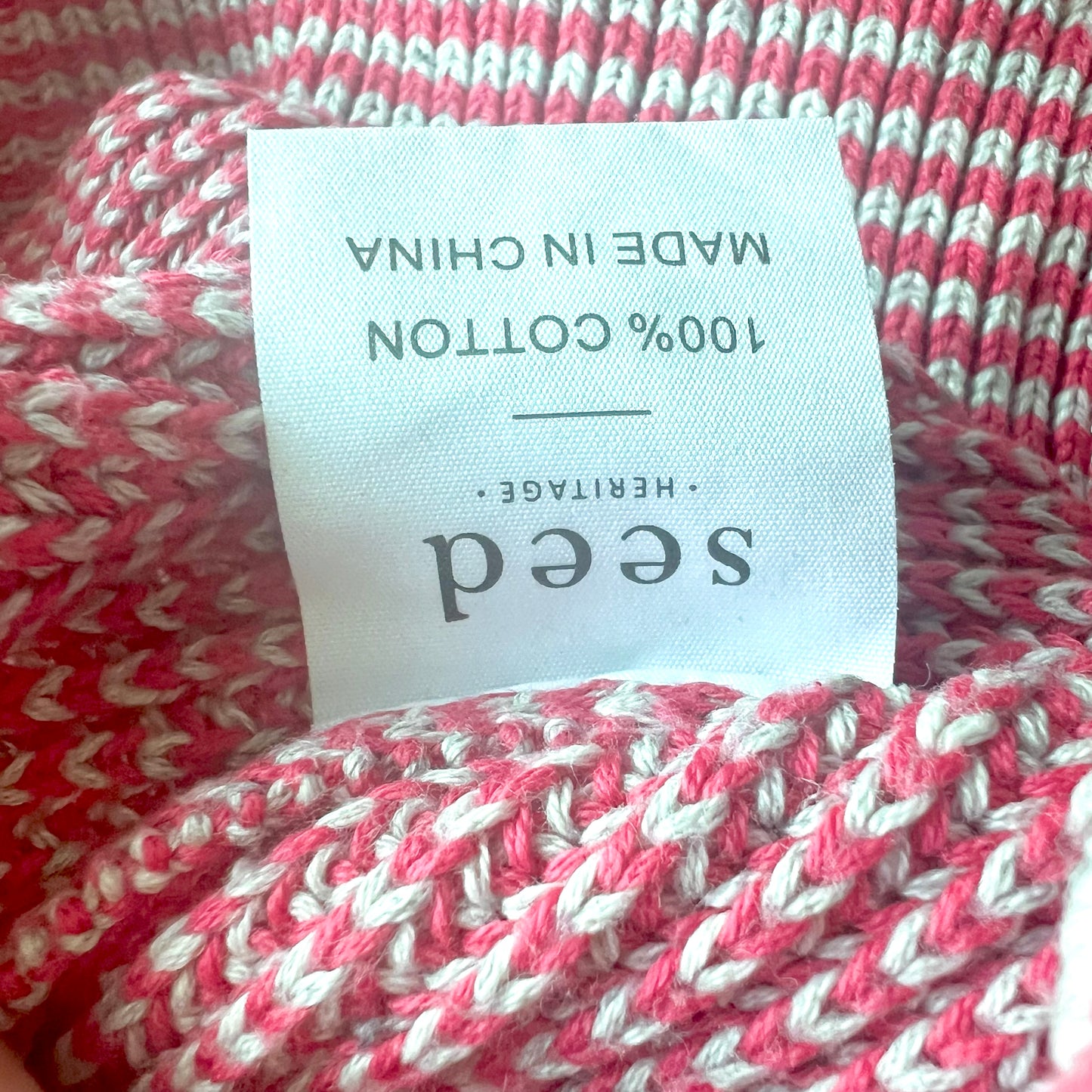 (Pre-loved) Seed Knit  Red Zip-up Jacket 紅色長袖拉鏈上衣 3-4Y