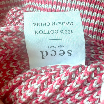 (Pre-loved) Seed Knit  Red Zip-up Jacket 紅色長袖拉鏈上衣 3-4Y