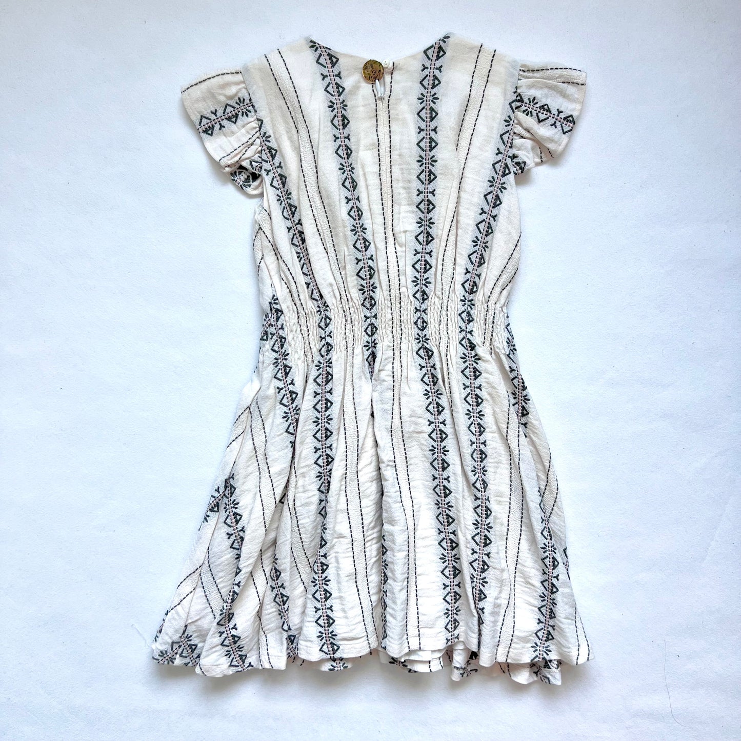 (Pre-loved) Dior Stripe White Dress 女童白色裙 6Y