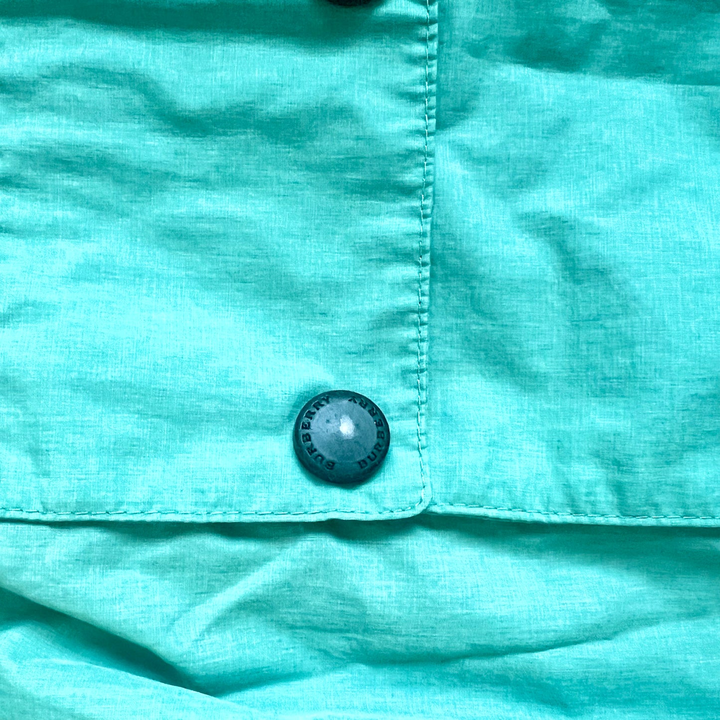 (Pre-loved) Burberry Blue Hooded Jacket 藍綠色有帽外套 140