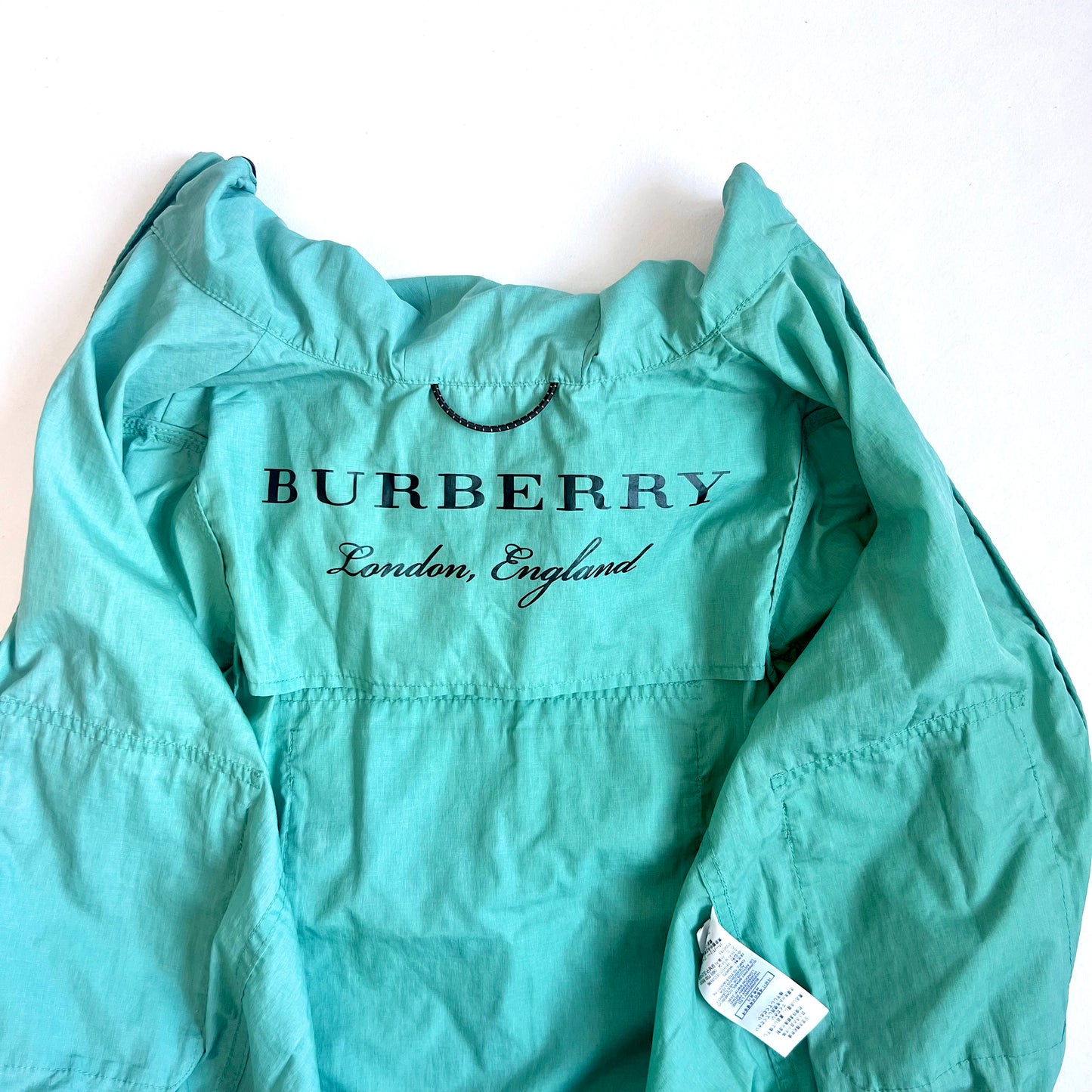 (Pre-loved) Burberry Blue Hooded Jacket 藍綠色有帽外套 140