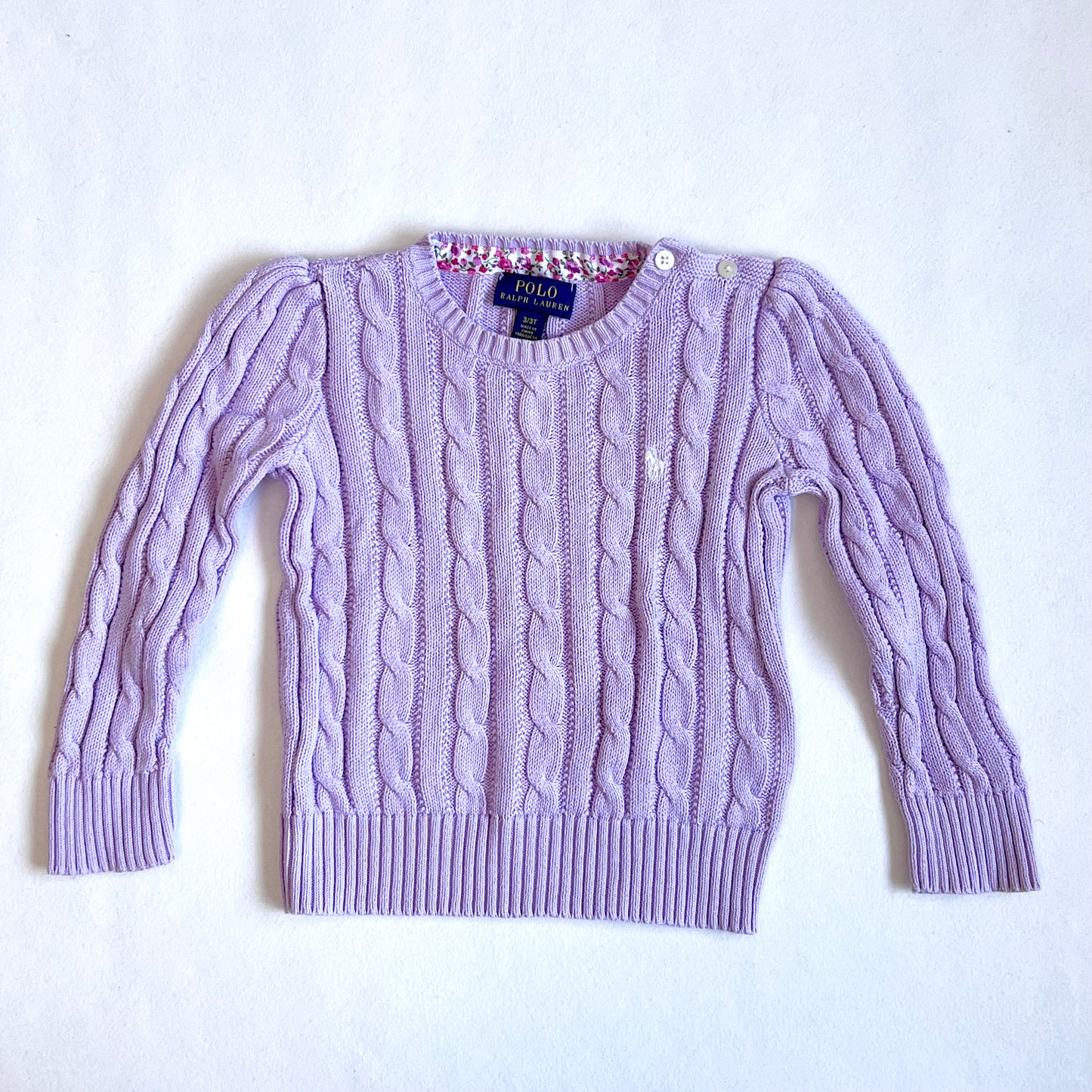 (Pre-loved) Polo Ralph Lauren Purple Sweater 紫色針織長袖毛衣 3Y