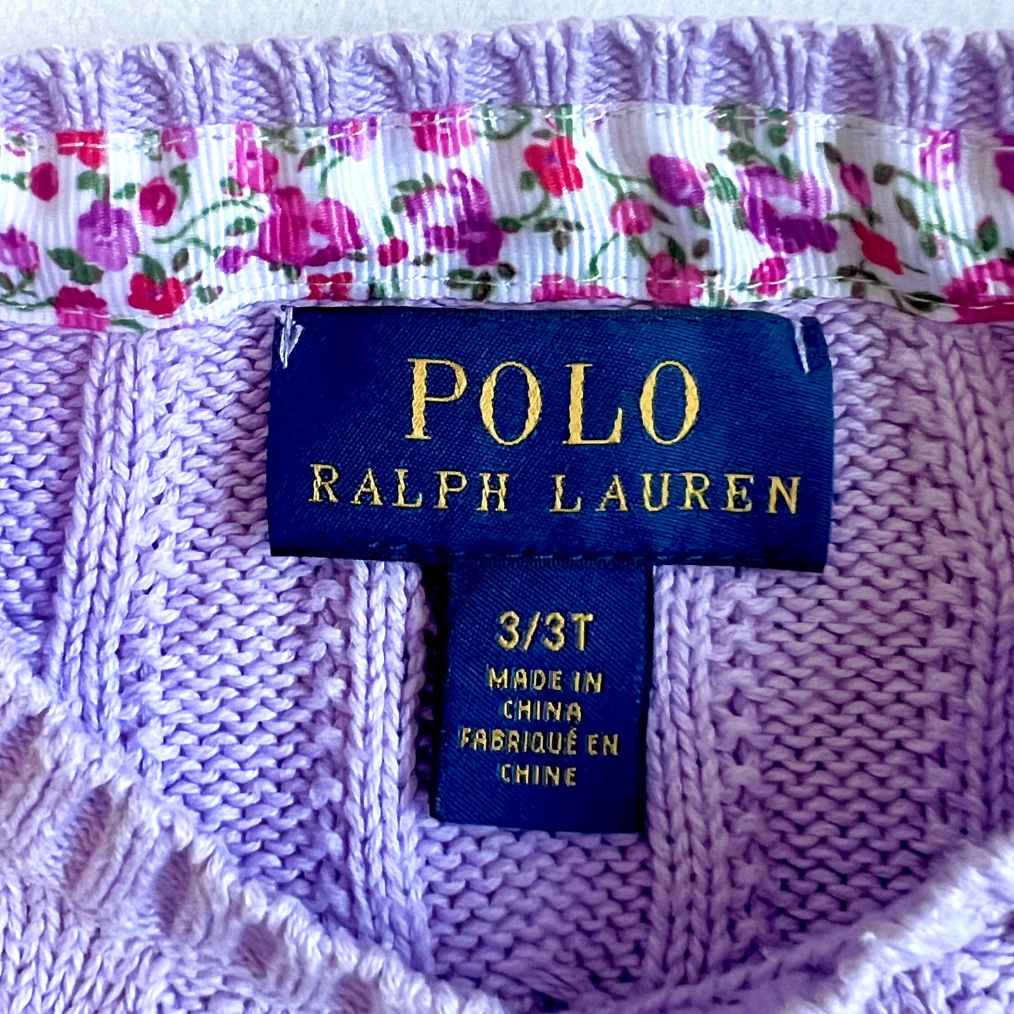 (Pre-loved) Polo Ralph Lauren Purple Sweater 紫色針織長袖毛衣 3Y