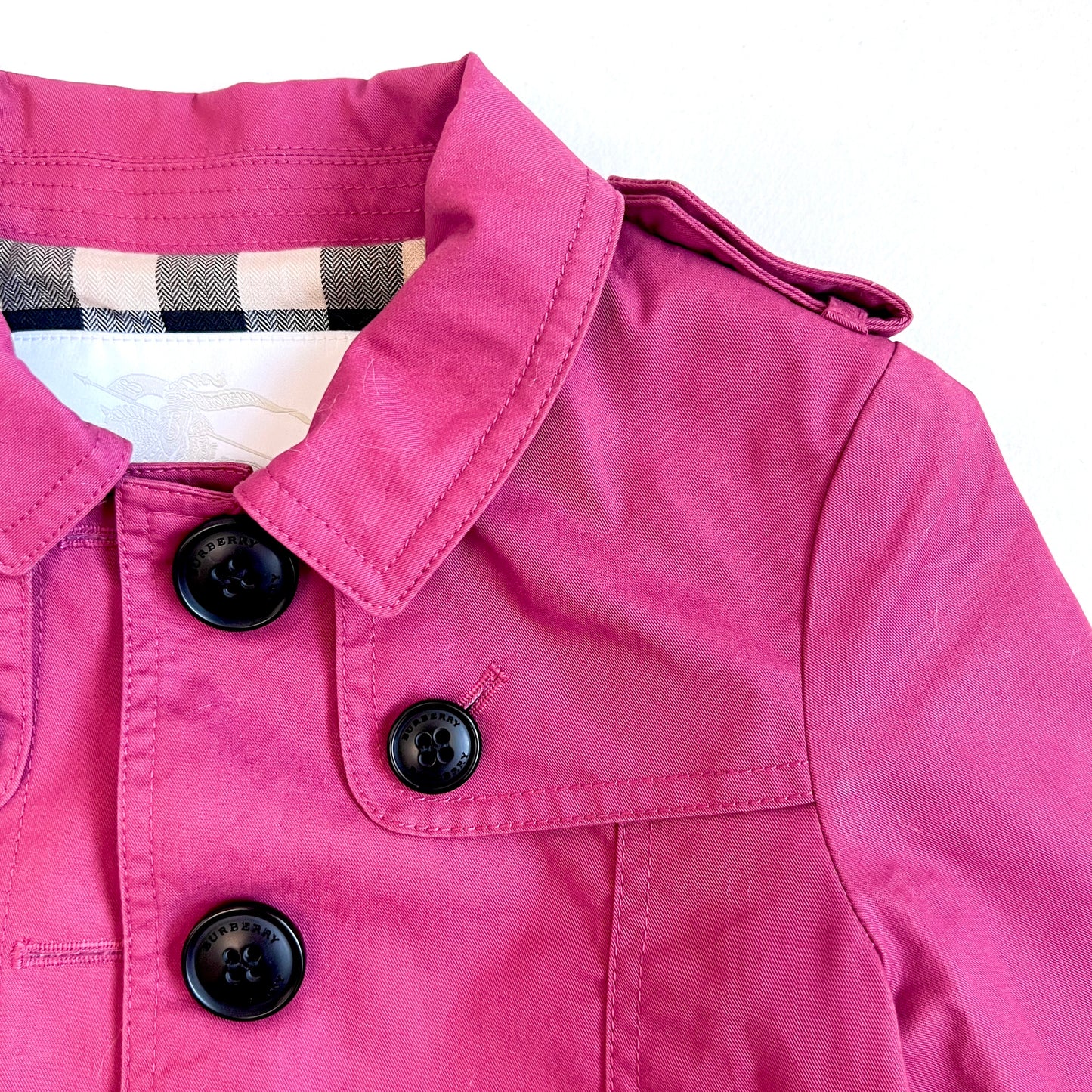 (Pre-loved) Burberry Red Trench Coat 女童紅色風衣外套 4Y