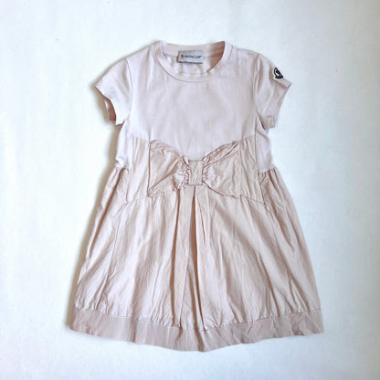 (Pre-loved) Moncler Short Sleeves Peach Dress 淡紅色短裙連身裙 4Y