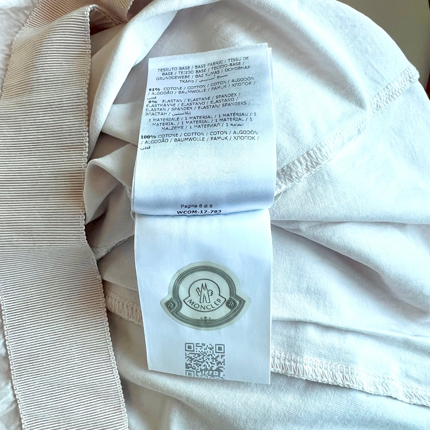 (Pre-loved) Moncler Short Sleeves Peach Dress 淡紅色短裙連身裙 4Y