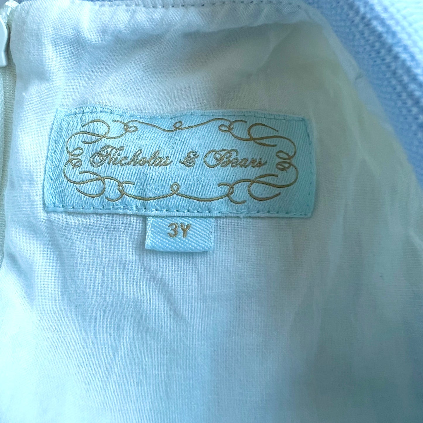 (Pre-loved) Nicholas & Bears Light Blue Sleeveless Dress 淺藍色無袖連身裙 3Y