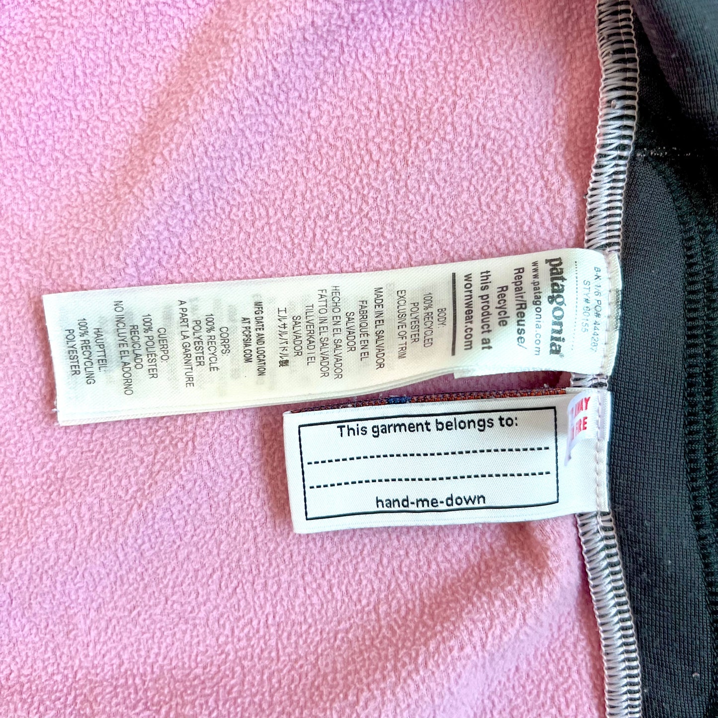 (Pre-loved) Patagonia Pink Fleece Jacket 粉紅色拉鏈外套 2T