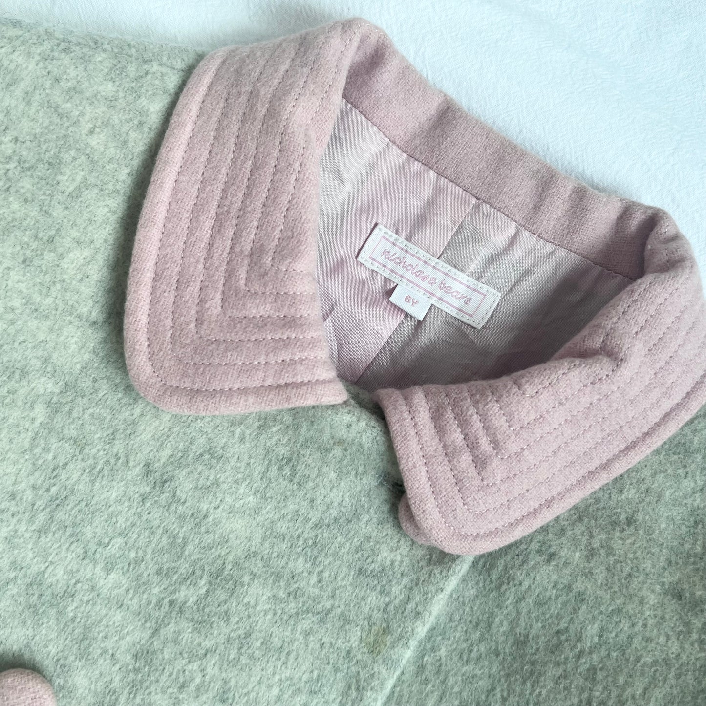 (Pre-loved) Nicholas & Bears Wool Grey Coat 淺灰色羊毛混紡女童外套 6Y