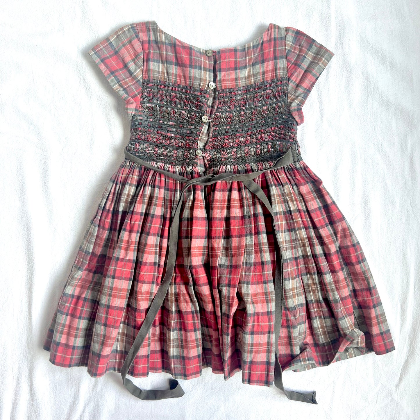 (Pre-loved) Bonpoint Duchesse Smocked Dress 女童無袖連身裙 3Y