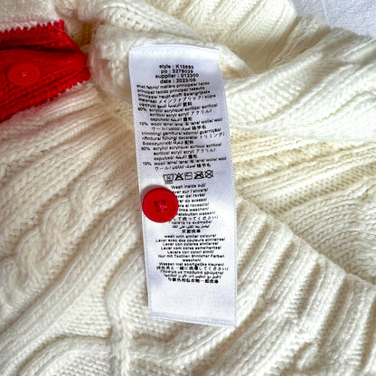 (Pre-loved) KENZO Paris White Knitted Cardigan 白色針織開襟衫 6Y