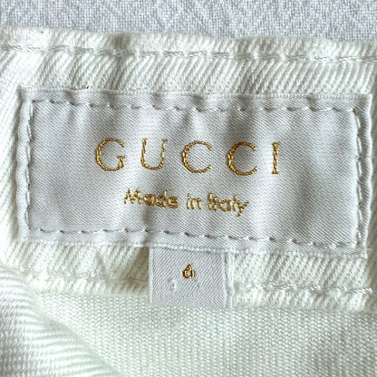 (Pre-loved) Gucci White Doggy Demin Jeans 白色牛仔長褲 6Y