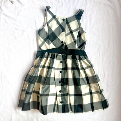 (Pre-loved) Polo Ralph Lauren White Black Checkered Dress 女童無袖格仔裙 10T