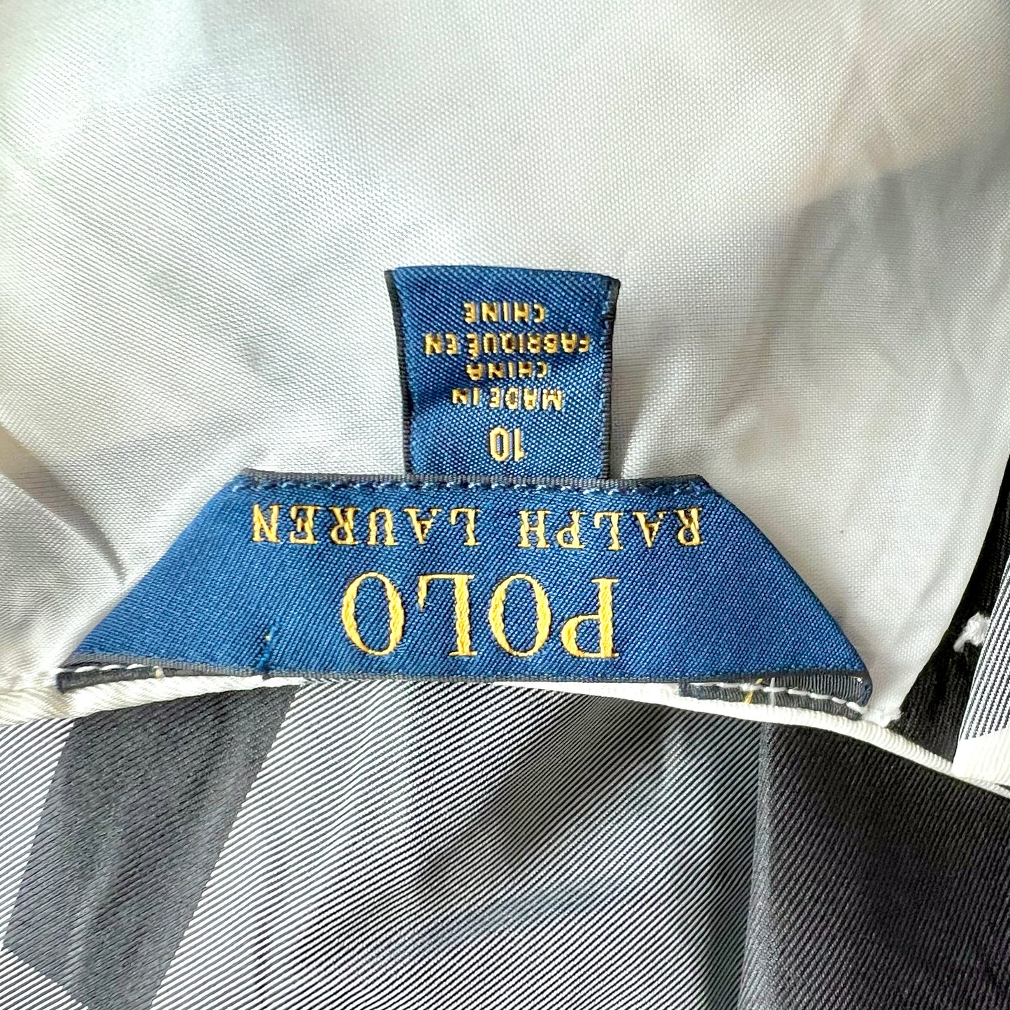 (Pre-loved) Polo Ralph Lauren White Black Checkered Dress 女童無袖格仔裙 10T