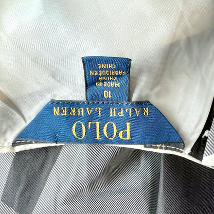 (Pre-loved) Polo Ralph Lauren White Black Checkered Dress 女童無袖格仔裙 10T