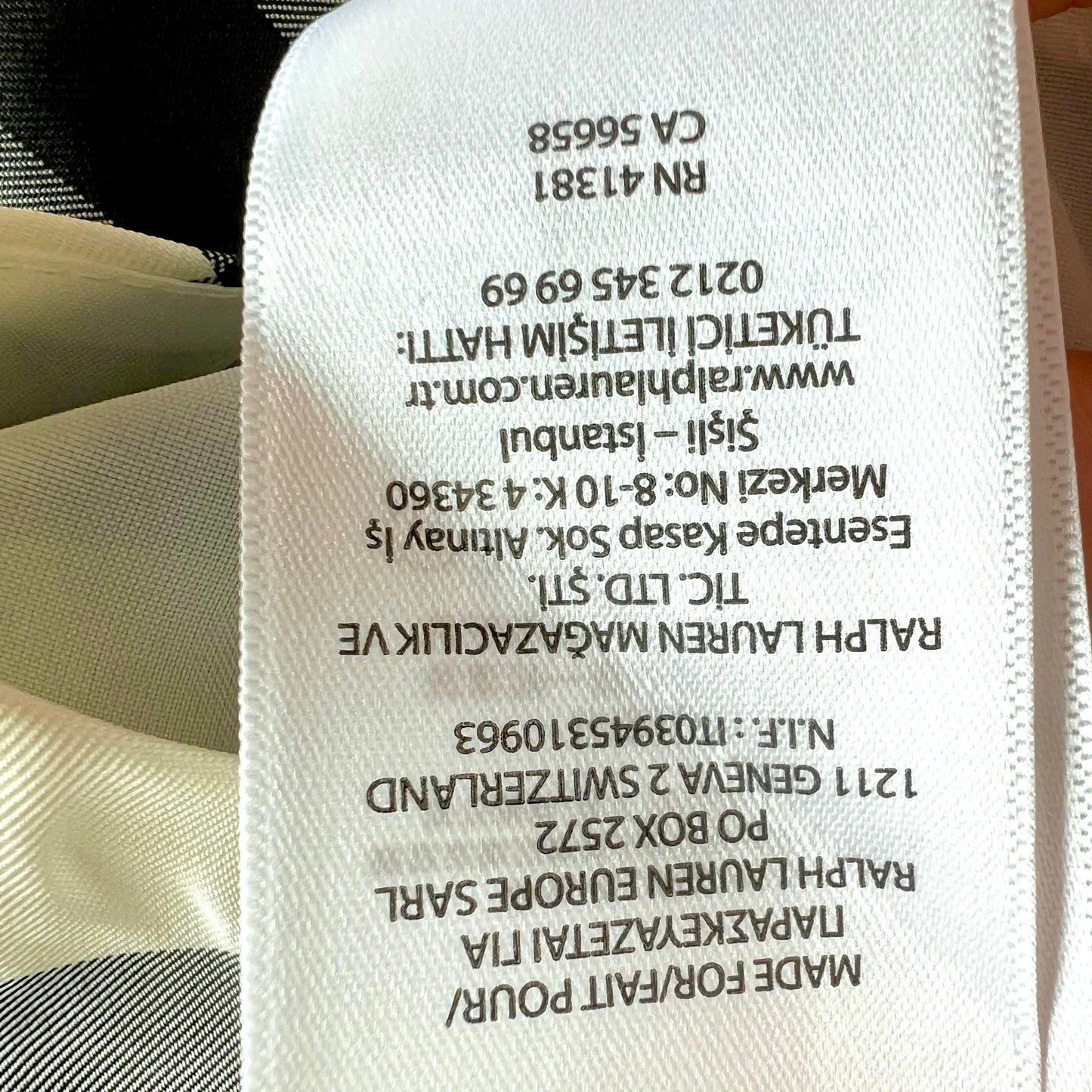 (Pre-loved) Polo Ralph Lauren White Black Checkered Dress 女童無袖格仔裙 10T