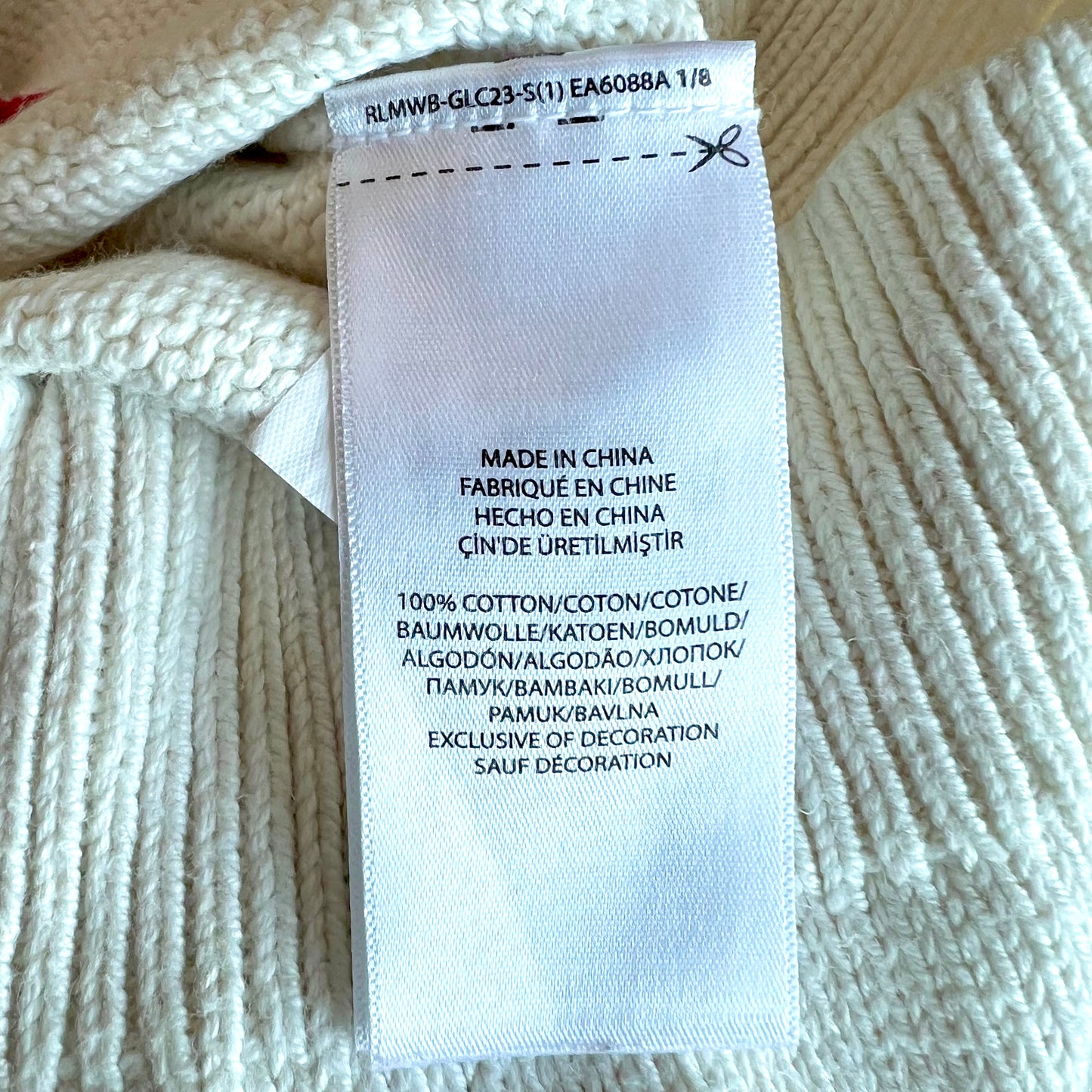 (Pre-loved) Polo Ralph Lauren RL Bear Sweater 女童白色長袖小熊毛衣 4T