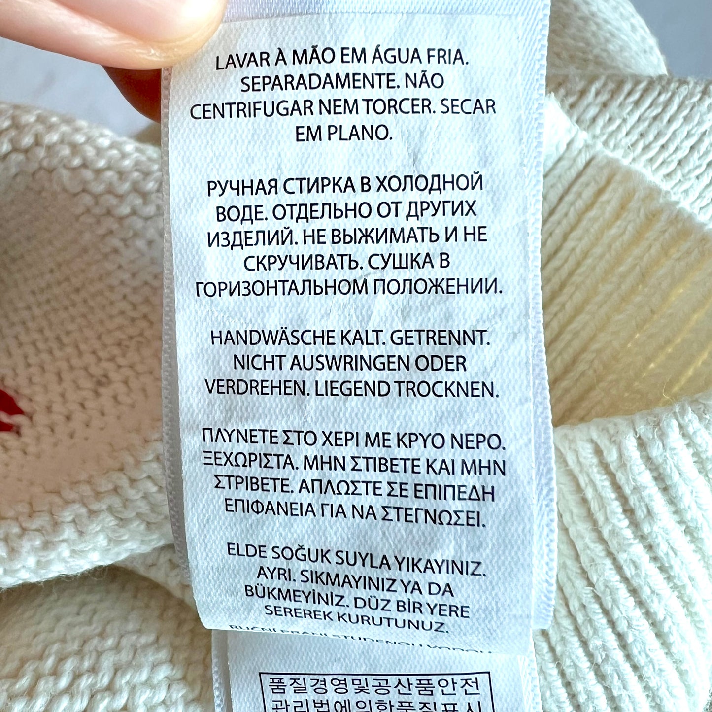 (Pre-loved) Polo Ralph Lauren RL Bear Sweater 女童白色長袖小熊毛衣 4T