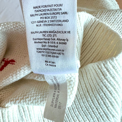 (Pre-loved) Polo Ralph Lauren RL Bear Sweater 女童白色長袖小熊毛衣 4T