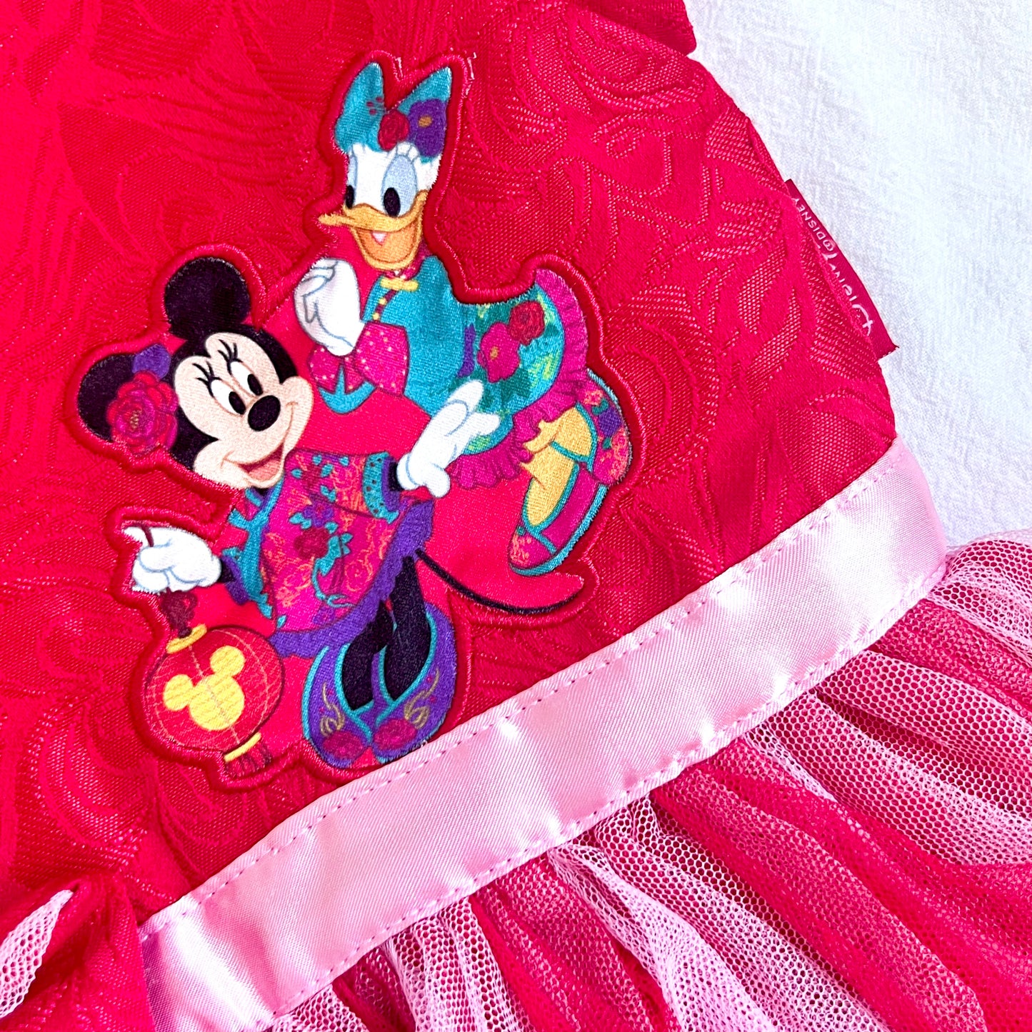 (Pre-loved) Disney Red Minnie Chinese Dress for Kids 迪士尼紅色公主裙 S