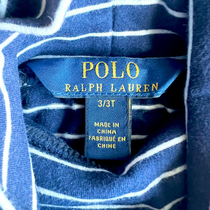 (Pre-loved) Polo Ralph Lauren Navy Blue Turtle Neck Dress 女童高領深藍色連衣裙 3T