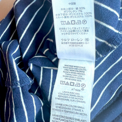 (Pre-loved) Polo Ralph Lauren Navy Blue Turtle Neck Dress 女童高領深藍色連衣裙 3T