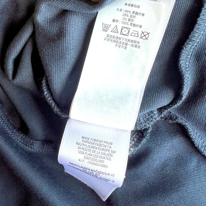 (Pre-loved) Polo Ralph Lauren Navy Blue Dress with Pink Belts 女童深藍色長袖裙連身裙 3T