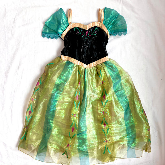 (Pre-loved) Disney Costume Anna Dress 迪士尼安娜公主裙 5/6Y