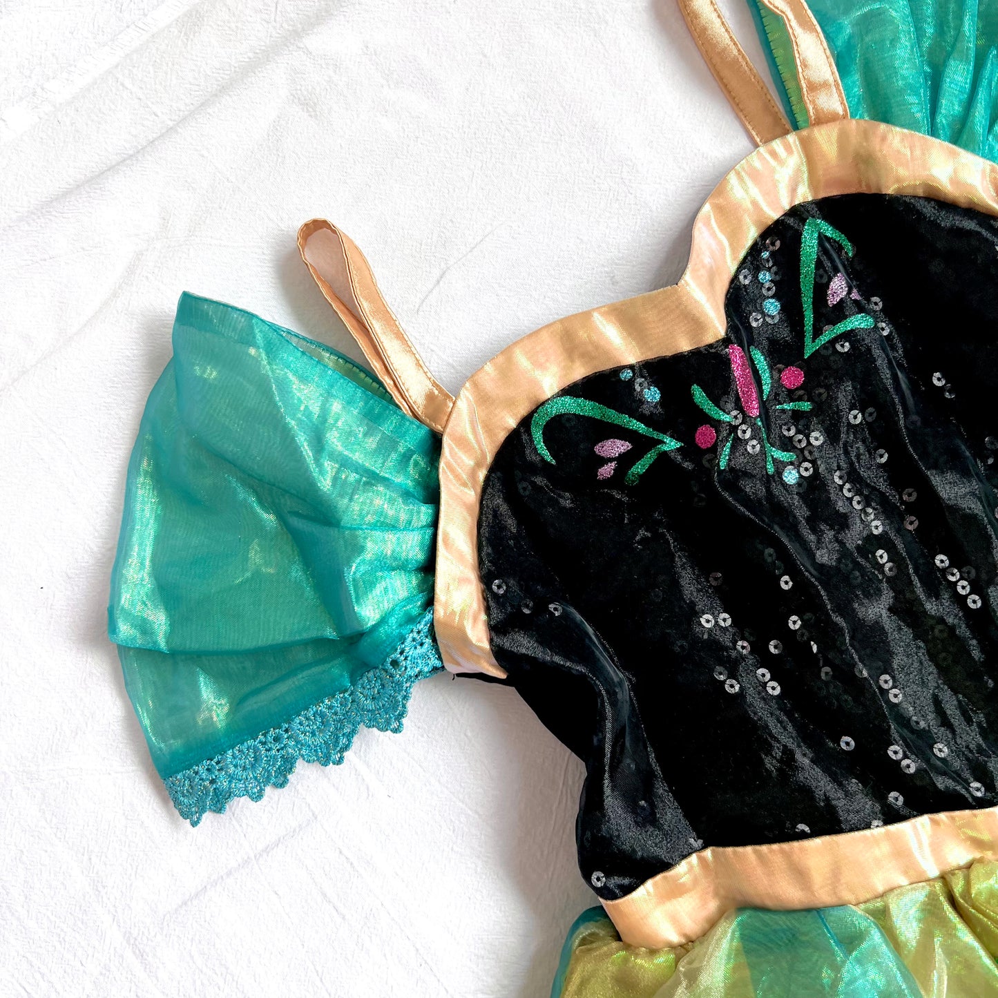 (Pre-loved) Disney Costume Anna Dress 迪士尼安娜公主裙 5/6Y
