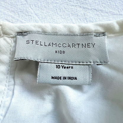 (Pre-loved) Stella McCartney White Scalloped Cotton Dress 彩色扇形刺繡裙 10Y