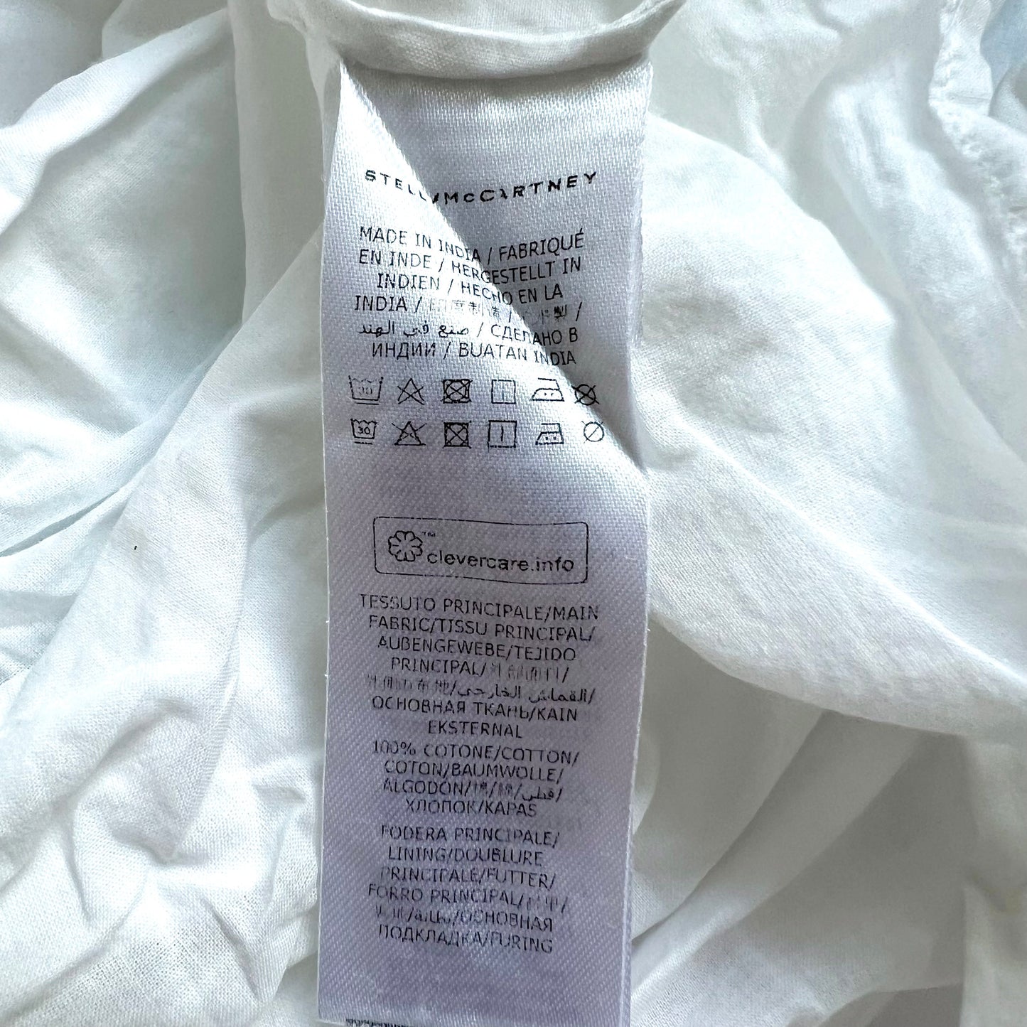 (Pre-loved) Stella McCartney White Scalloped Cotton Dress 彩色扇形刺繡裙 10Y